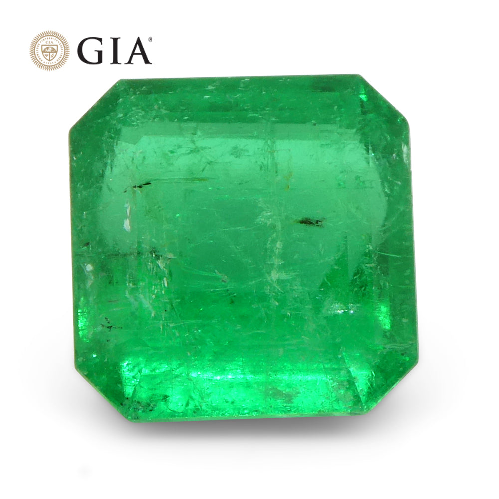 3.07ct Octagonal/Emerald Green Emerald GIA Certified Colombia - Skyjems Wholesale Gemstones