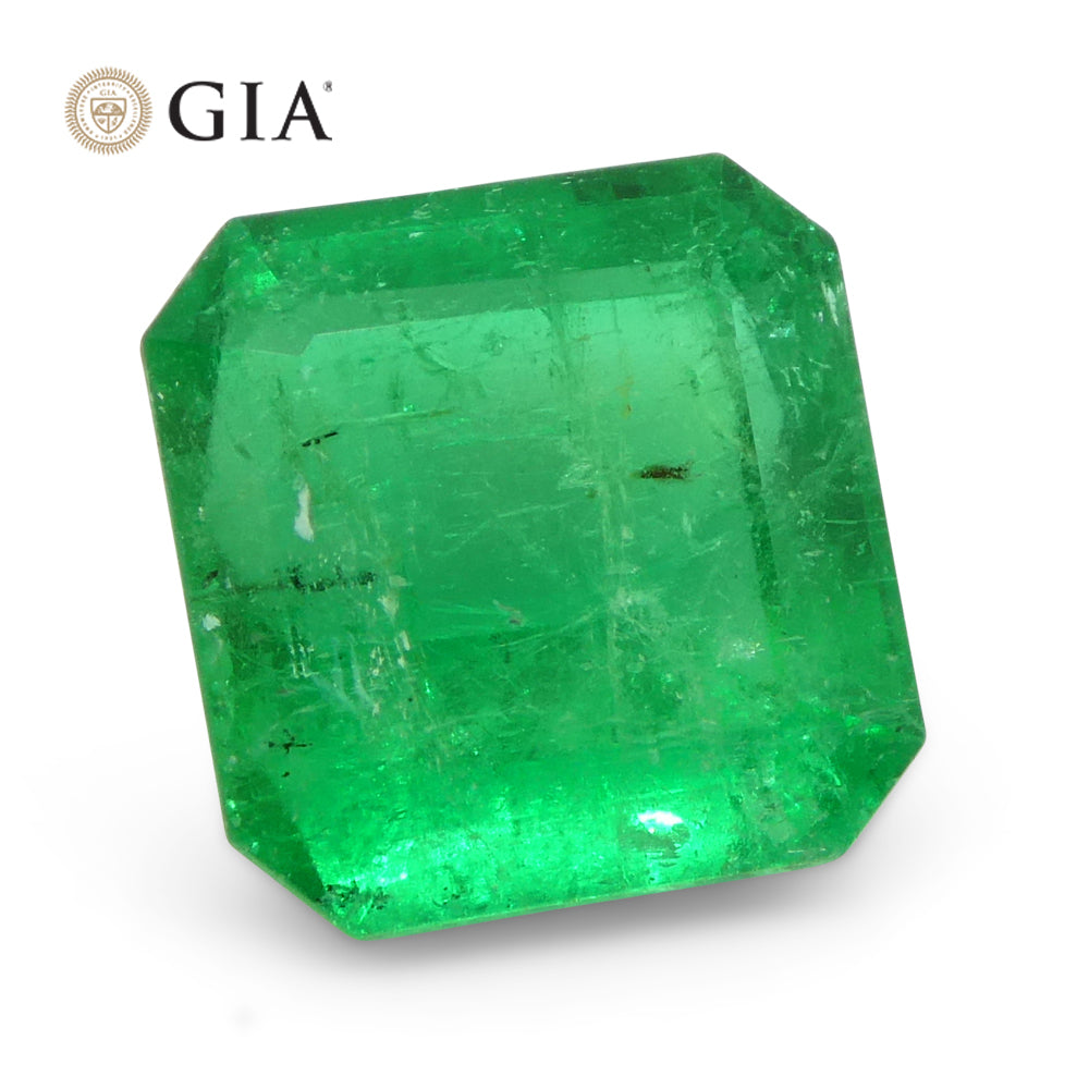 3.07ct Octagonal/Emerald Green Emerald GIA Certified Colombia - Skyjems Wholesale Gemstones