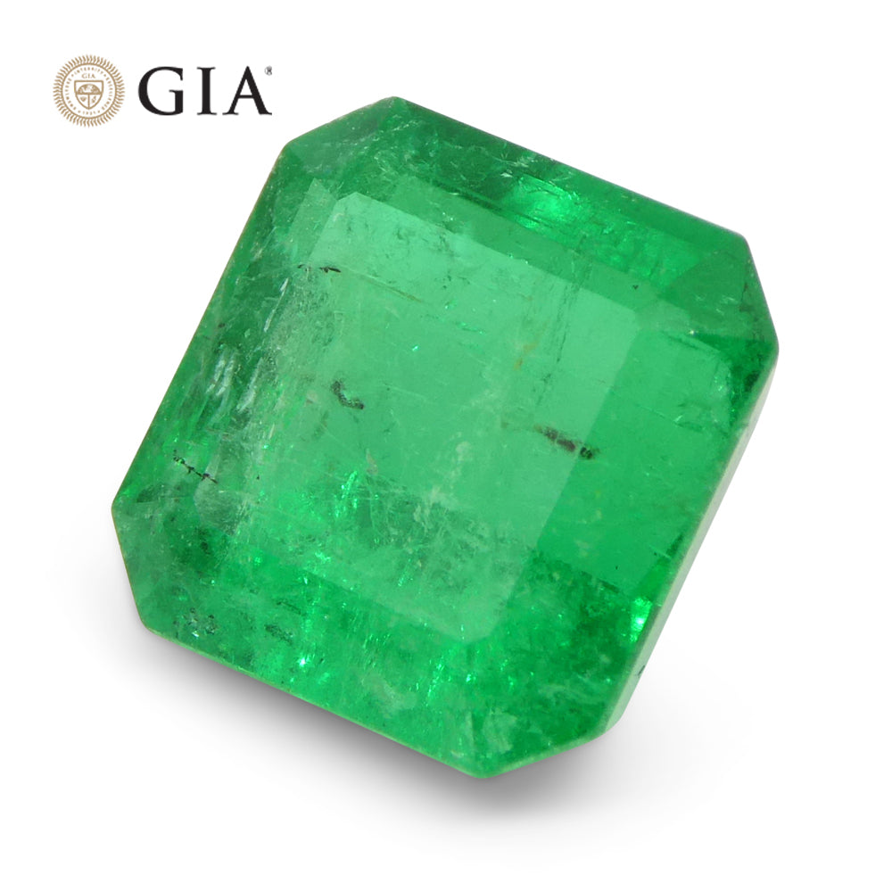 3.07ct Octagonal/Emerald Green Emerald GIA Certified Colombia - Skyjems Wholesale Gemstones