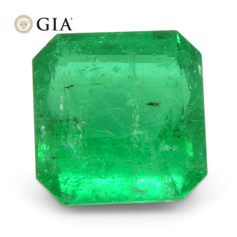 3.07ct Octagonal/Emerald Green Emerald GIA Certified Colombia