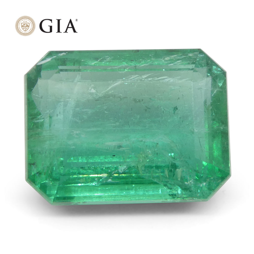9ct Octagonal/Emerald Cut Green Emerald GIA Certified Zambia (F2) - Skyjems Wholesale Gemstones