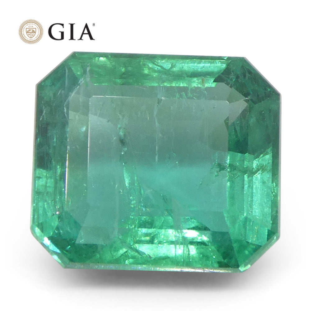 3.41ct Zambian Green Emerald, Octagonal Cut, GIA Certified Natural Beryl Gemstone by SkyJems
