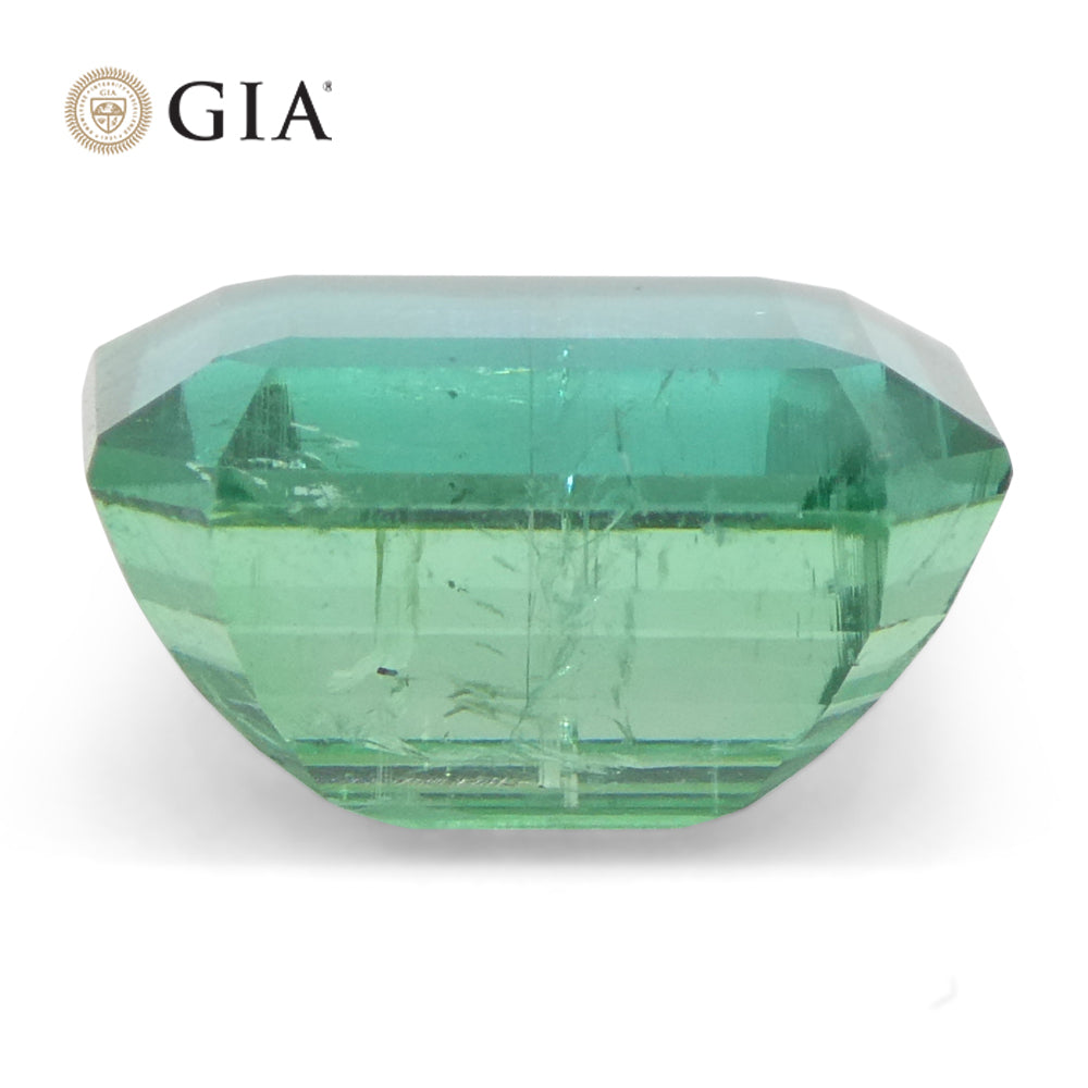 3.15ct Octagonal/Emerald Cut Green Emerald GIA Certified Zambia (F2) - Skyjems Wholesale Gemstones