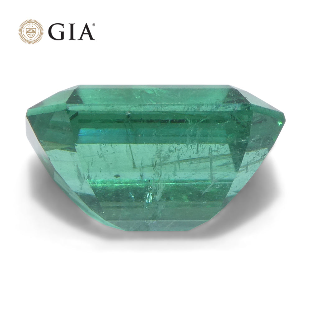 4.63ct Octagonal/Emerald Cut Green Emerald GIA Certified Zambia (F2) - Skyjems Wholesale Gemstones
