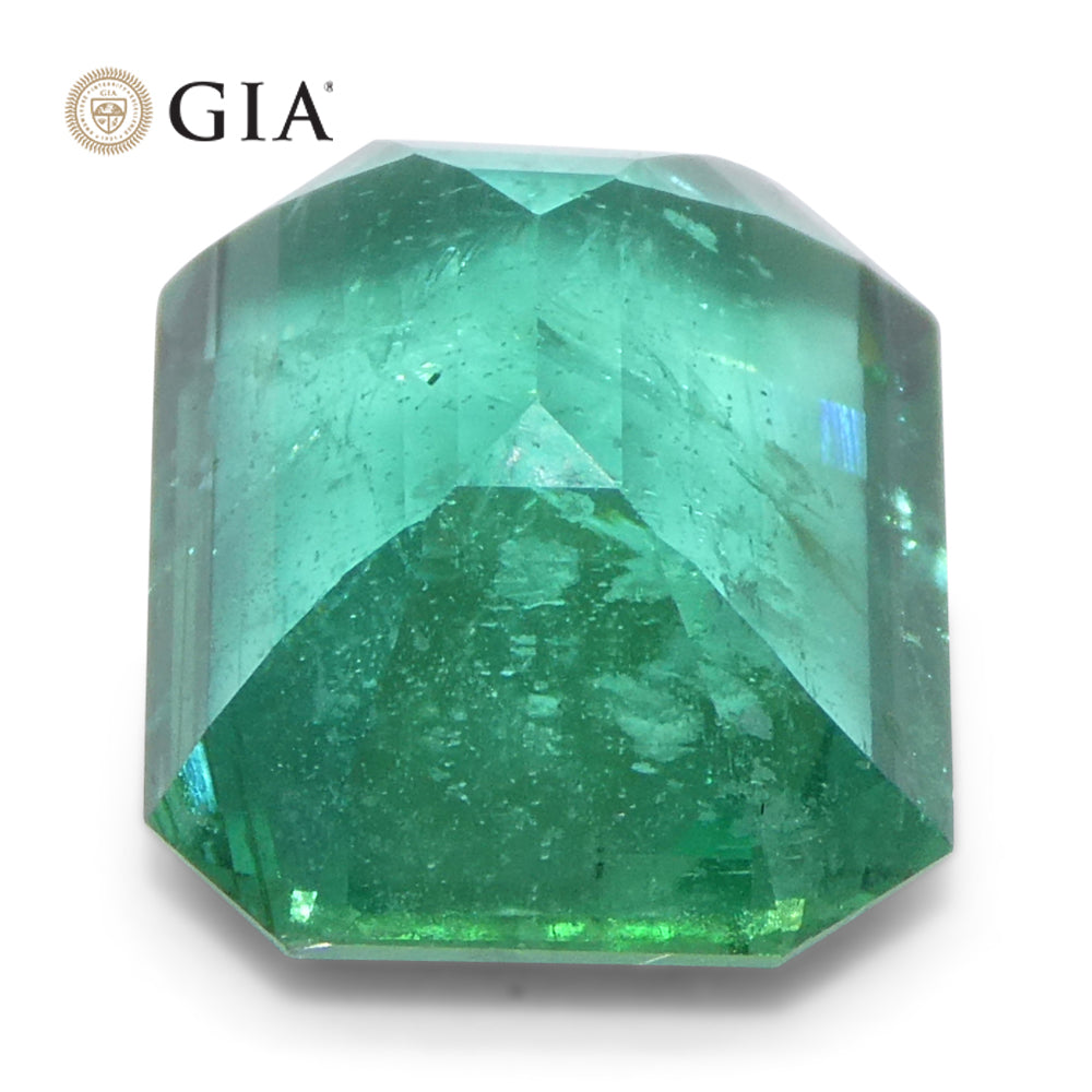 4.63ct Octagonal/Emerald Cut Green Emerald GIA Certified Zambia (F2) - Skyjems Wholesale Gemstones