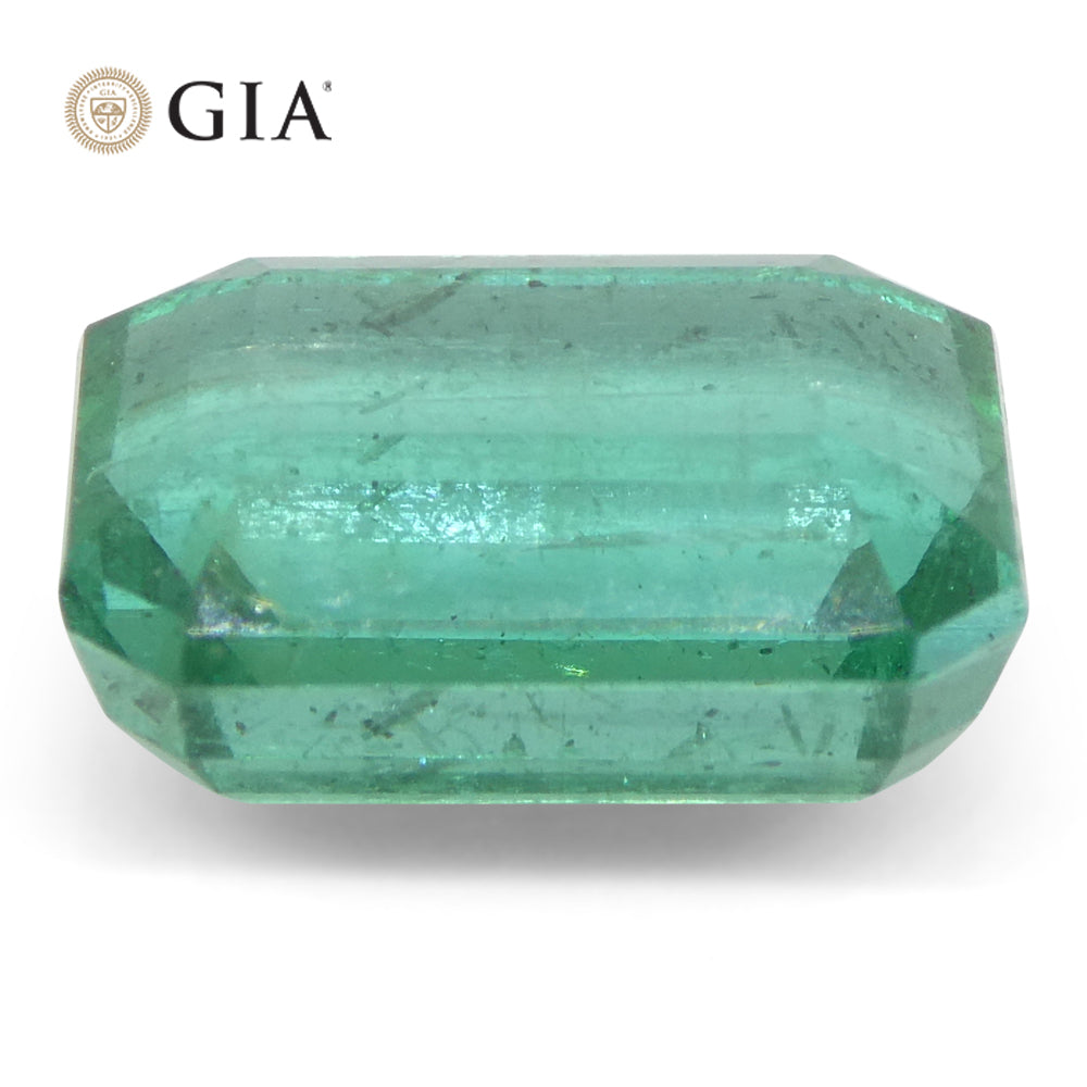 4.35ct Octagonal/Emerald Cut Green Emerald GIA Certified Zambia (F1) - Skyjems Wholesale Gemstones