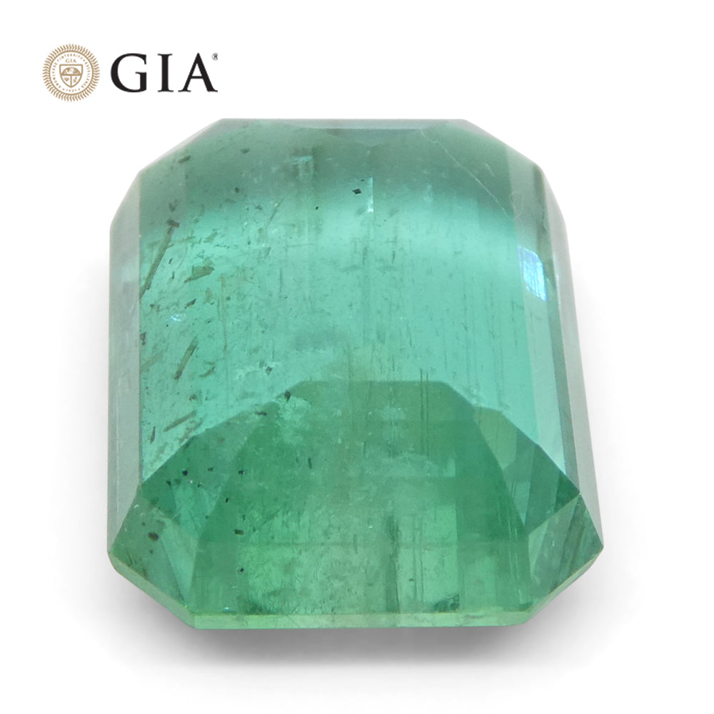 4.35ct Octagonal/Emerald Cut Green Emerald GIA Certified Zambia (F1) - Skyjems Wholesale Gemstones
