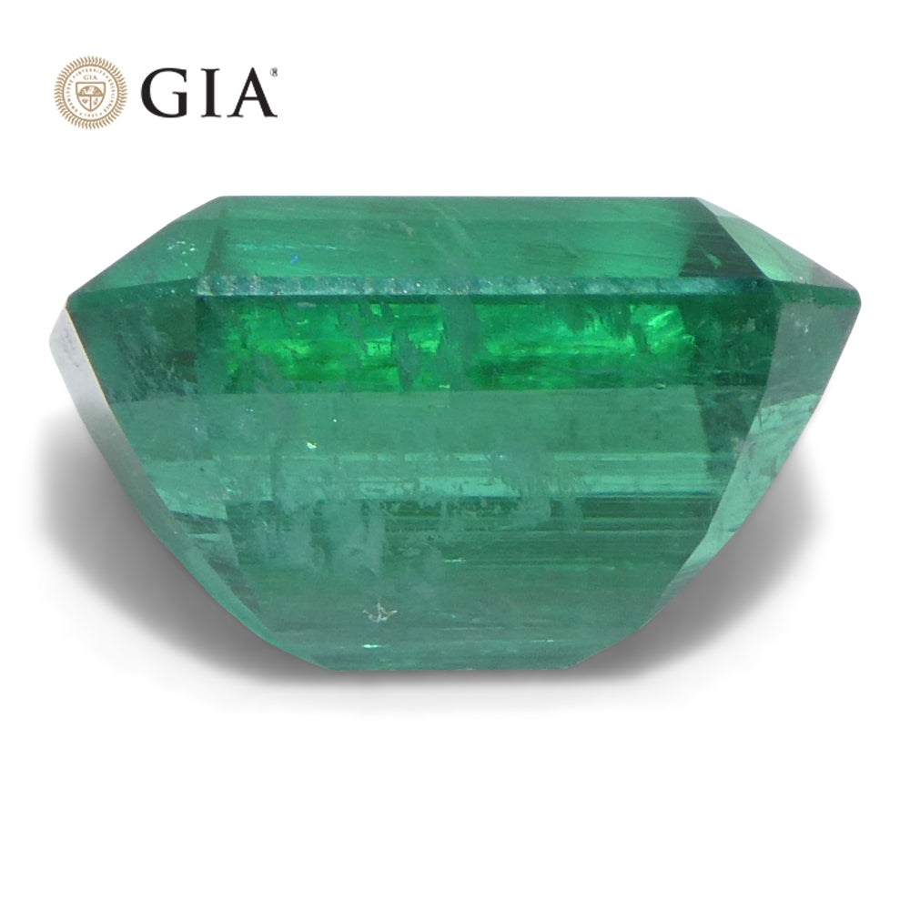 6.99ct Octagonal/Emerald Cut Green Emerald GIA Certified Zambia (F2) - Skyjems Wholesale Gemstones