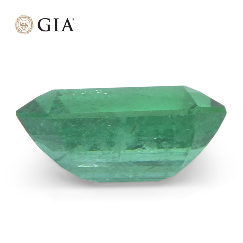 2.95ct Octagonal/Emerald Cut Green Emerald GIA Certified Zambia (F1) - Skyjems Wholesale Gemstones