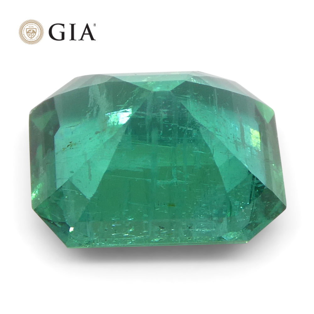 2.49ct Octagonal/Emerald Cut Green Emerald GIA Certified Zambia (F2)