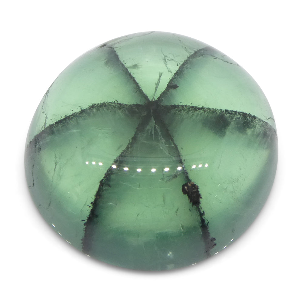 11.08ct Round Green and Black Trapiche Emerald GIA Certified Colombia (F1) - Skyjems Wholesale Gemstones