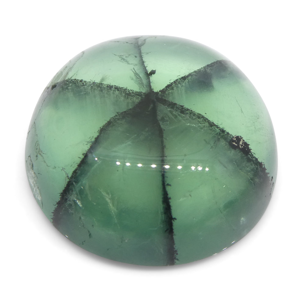 11.08ct Round Green and Black Trapiche Emerald GIA Certified Colombia (F1) - Skyjems Wholesale Gemstones