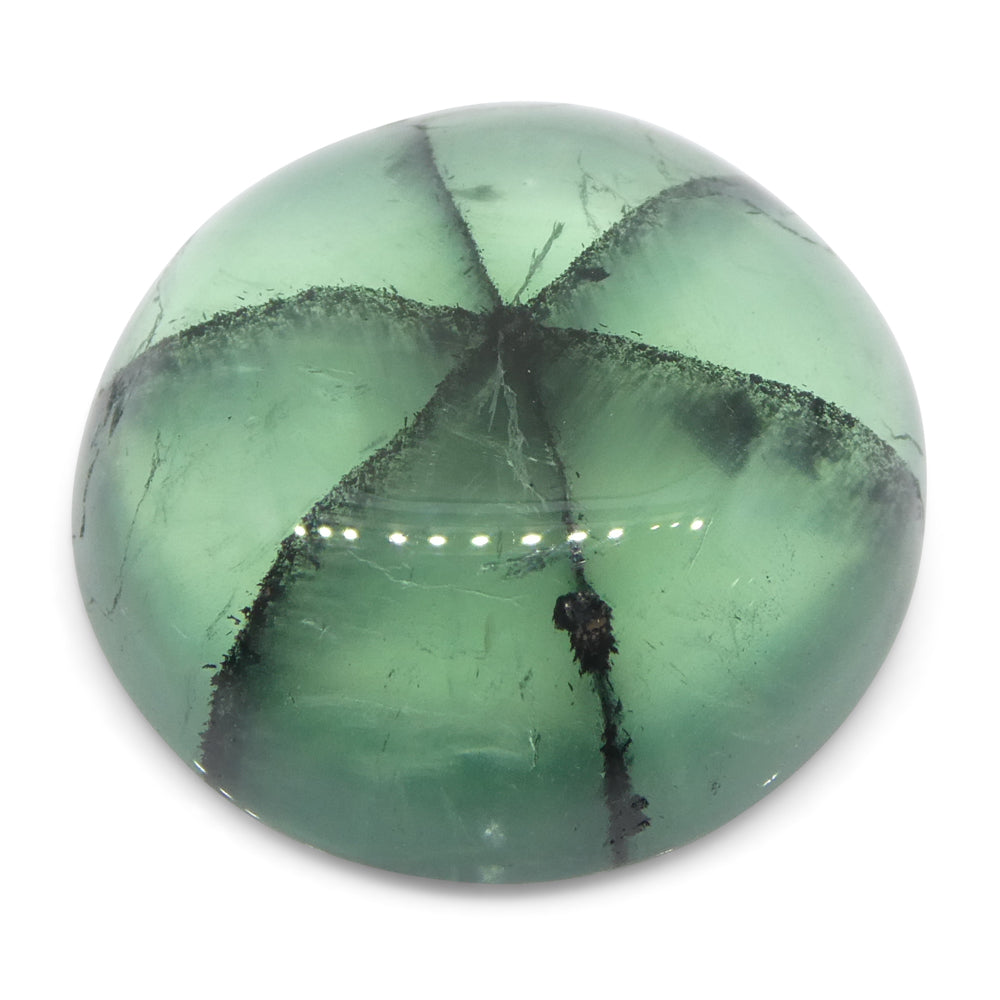 11.08ct Round Green and Black Trapiche Emerald GIA Certified Colombia (F1)