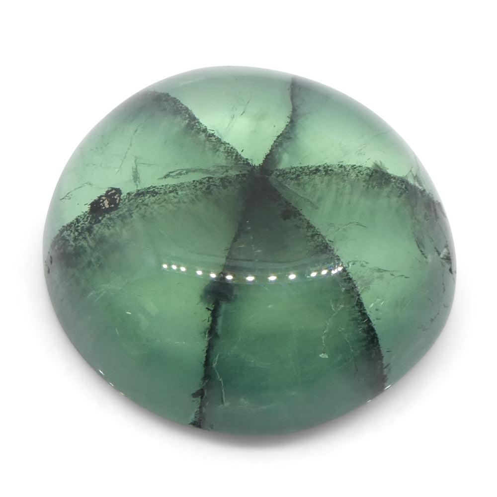 11.08ct Round Green and Black Trapiche Emerald GIA Certified Colombia (F1) - Skyjems Wholesale Gemstones