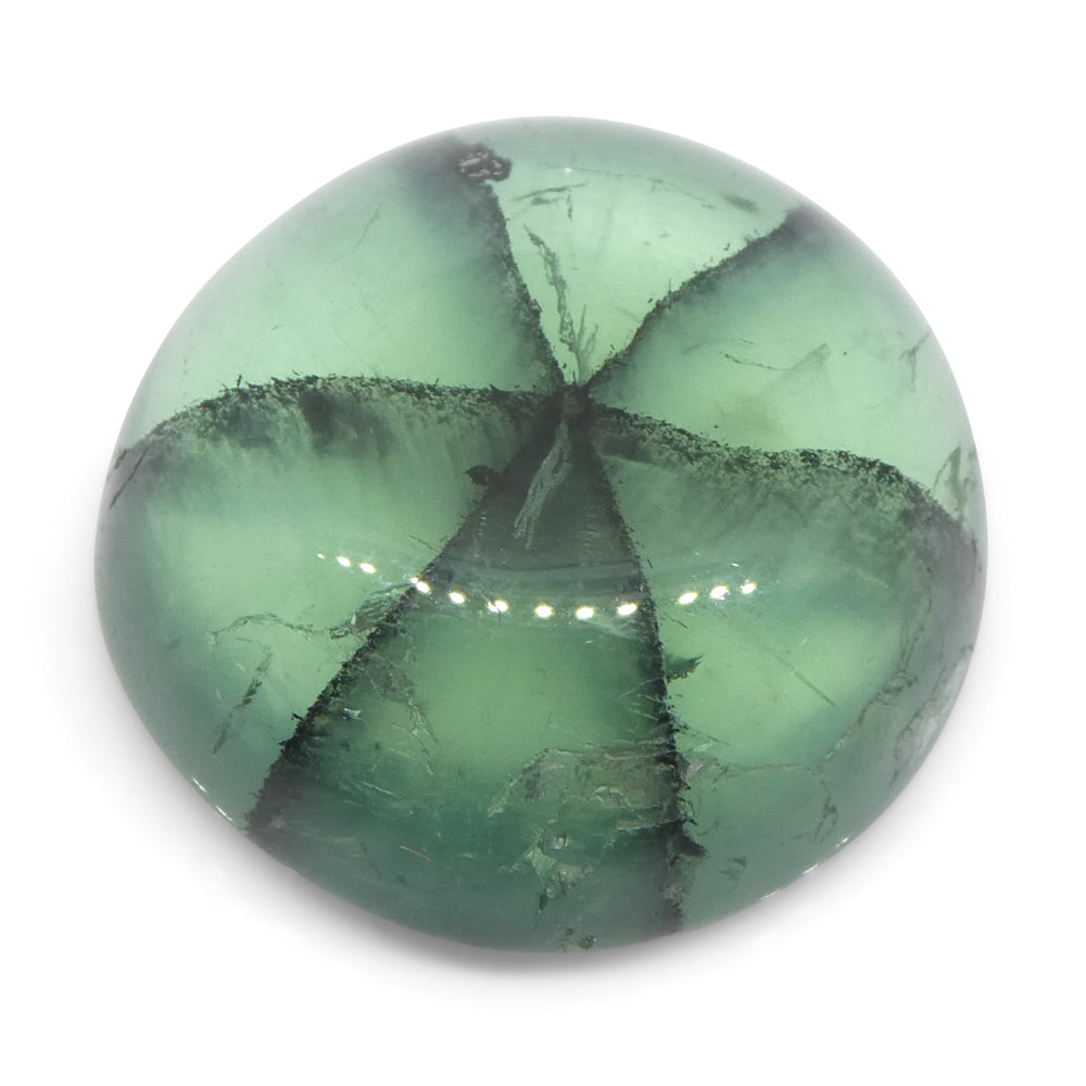 11.08ct Round Green and Black Trapiche Emerald GIA Certified Colombia (F1) - Skyjems Wholesale Gemstones