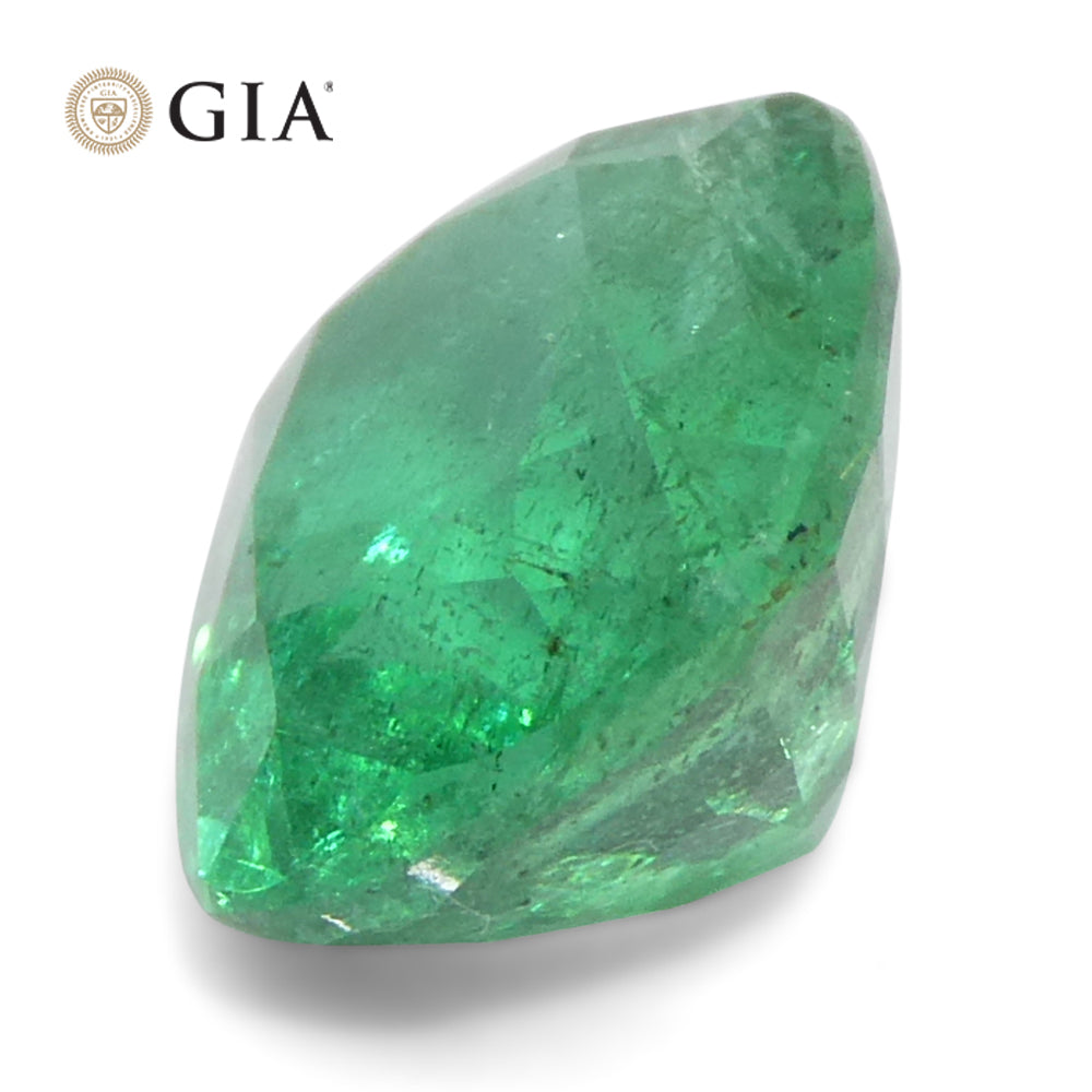 1.31ct Cushion Green Emerald GIA Certified Zambia (F2) - Skyjems Wholesale Gemstones