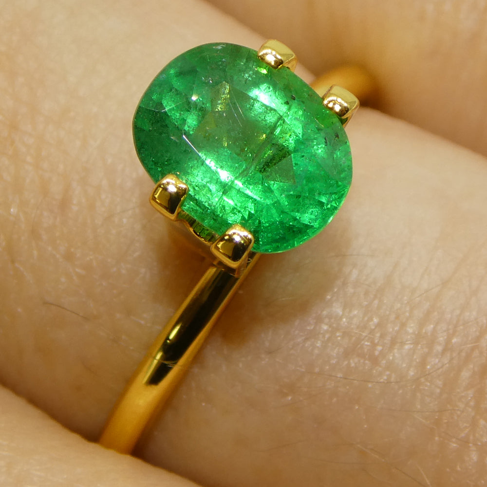 1.57ct Cushion Green Emerald GIA Certified Zambia (F1) - Skyjems Wholesale Gemstones