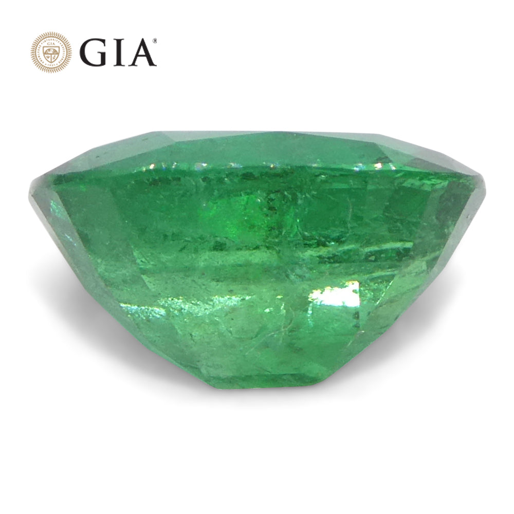 1.57ct Cushion Green Emerald GIA Certified Zambia (F1) - Skyjems Wholesale Gemstones