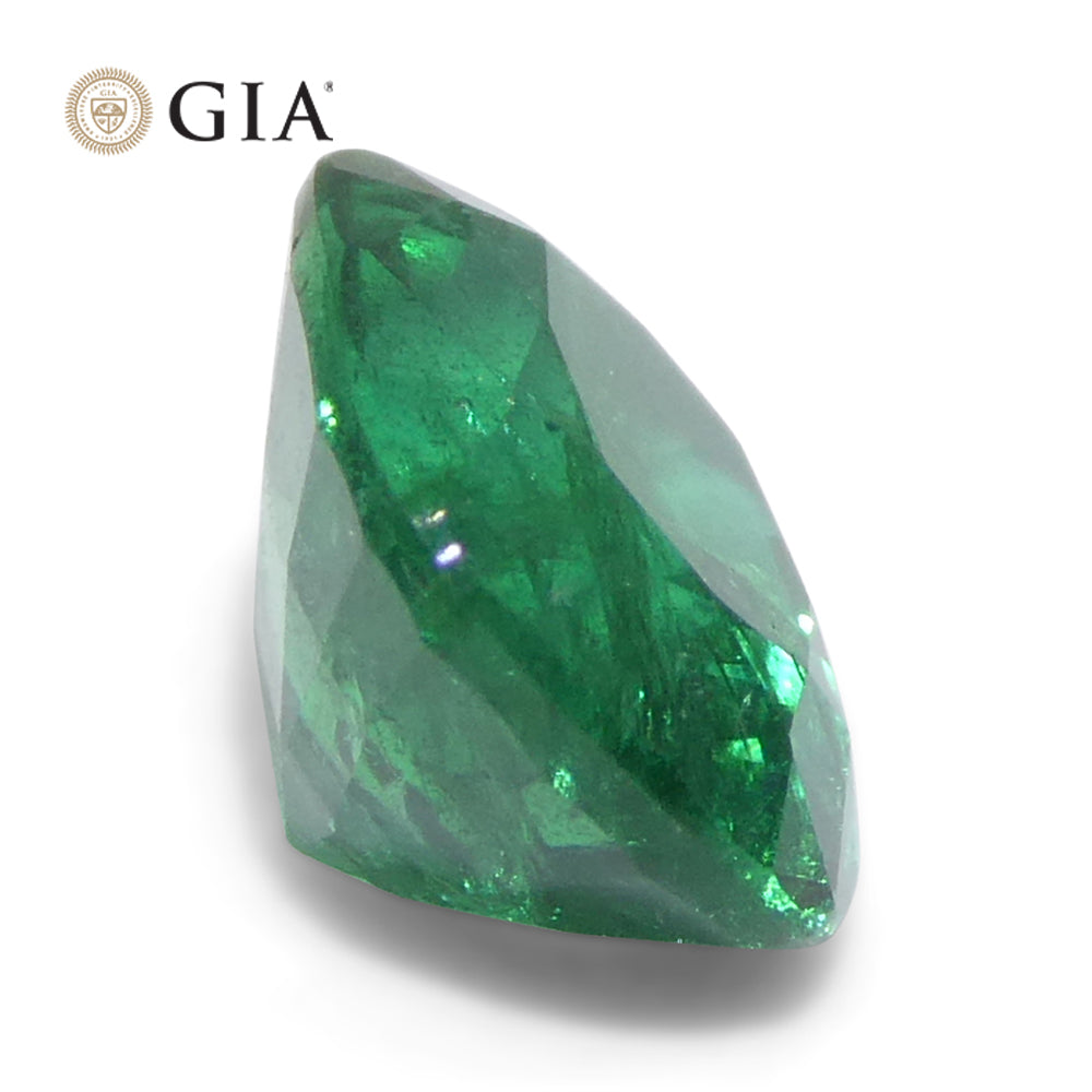 1.63ct Cushion Green Emerald GIA Certified Zambia (F2) - Skyjems Wholesale Gemstones