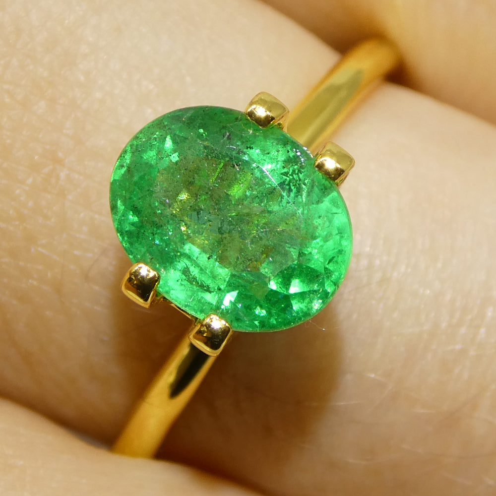 2.23ct Oval Green Emerald GIA Certified Zambia (F2) - Skyjems Wholesale Gemstones