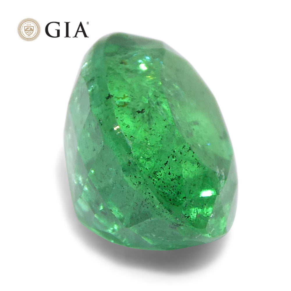 2.23ct Oval Green Emerald GIA Certified Zambia (F2) - Skyjems Wholesale Gemstones