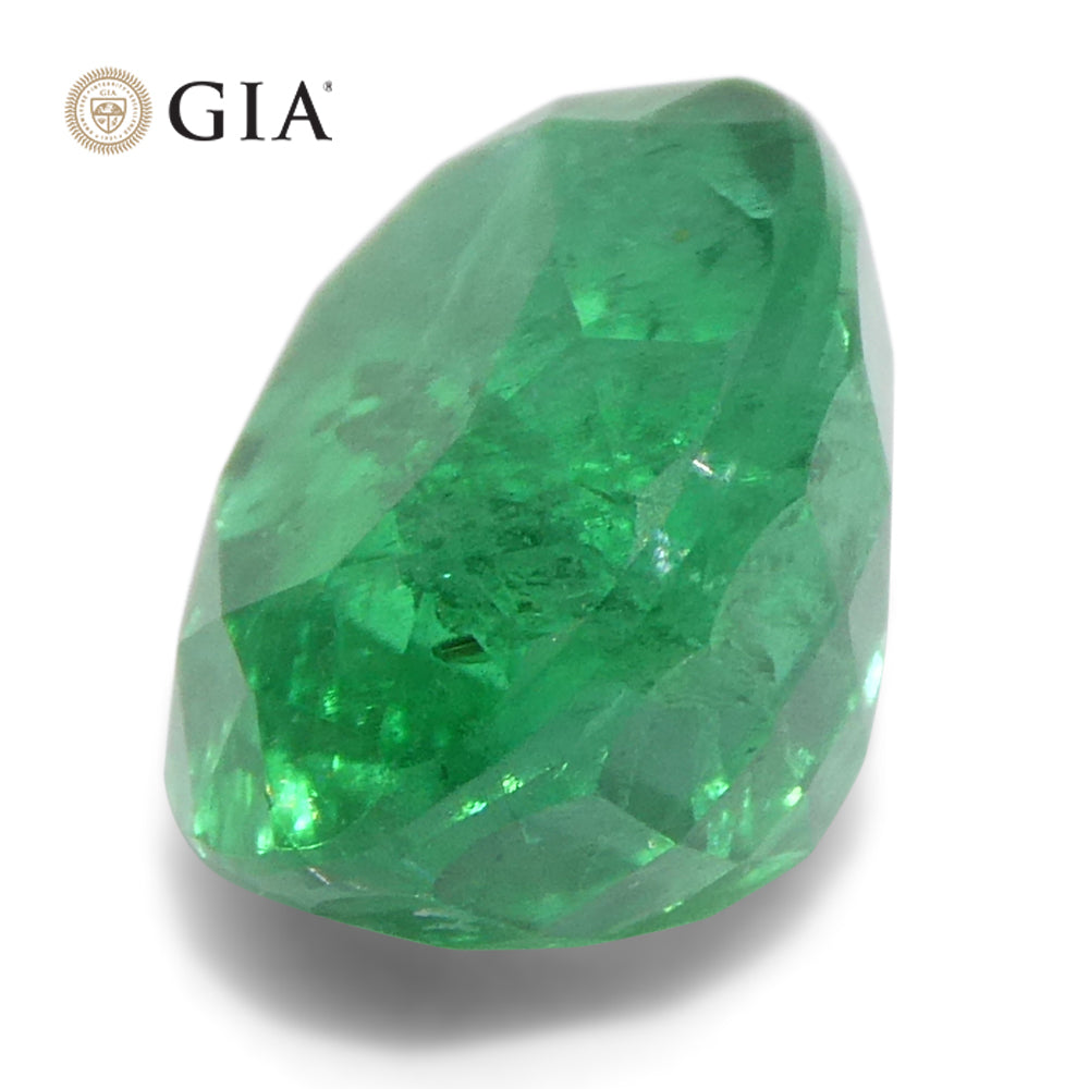2.23ct Oval Green Emerald GIA Certified Zambia (F2) - Skyjems Wholesale Gemstones