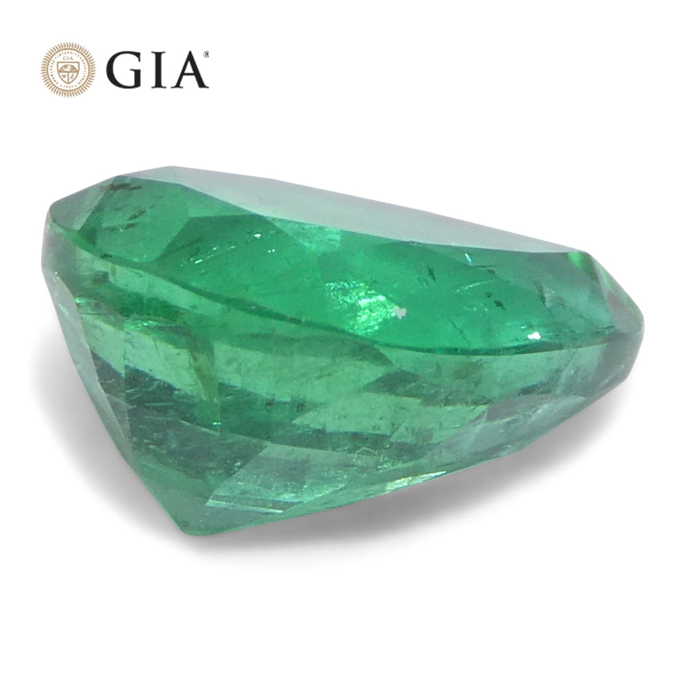 1.49ct Pear Green Emerald GIA Certified Zambia (F1) - Skyjems Wholesale Gemstones