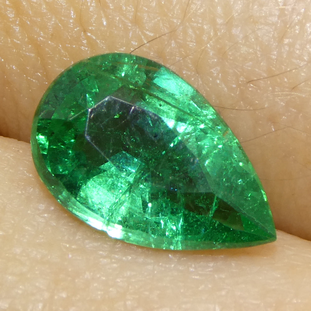 1.92ct Pear Green Emerald GIA Certified Zambia (F2) - Skyjems Wholesale Gemstones
