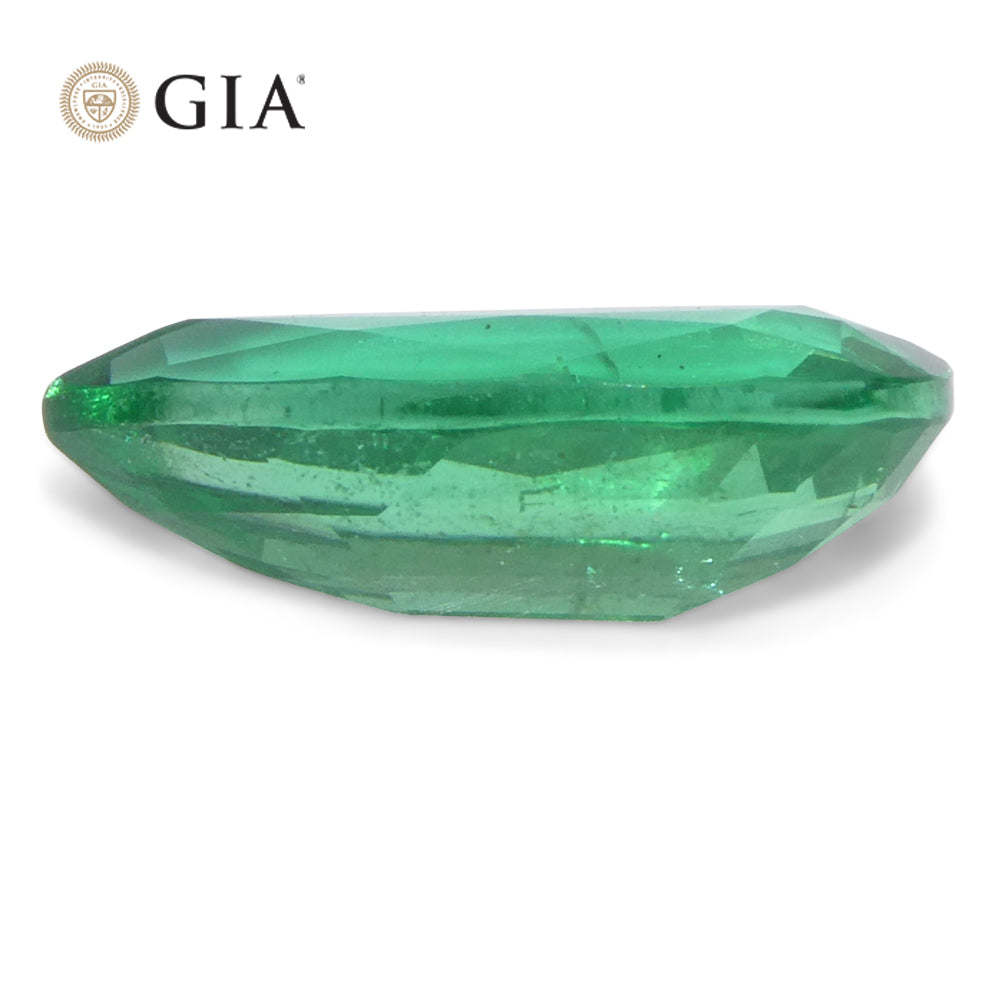 1.56ct Pear Green Emerald GIA Certified Zambia (F1) - Skyjems Wholesale Gemstones