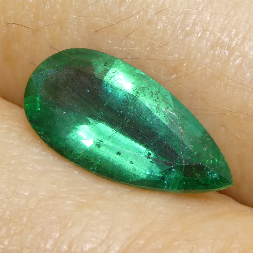 1.9ct Pear Green Emerald GIA Certified Zambia (F1) - Skyjems Wholesale Gemstones