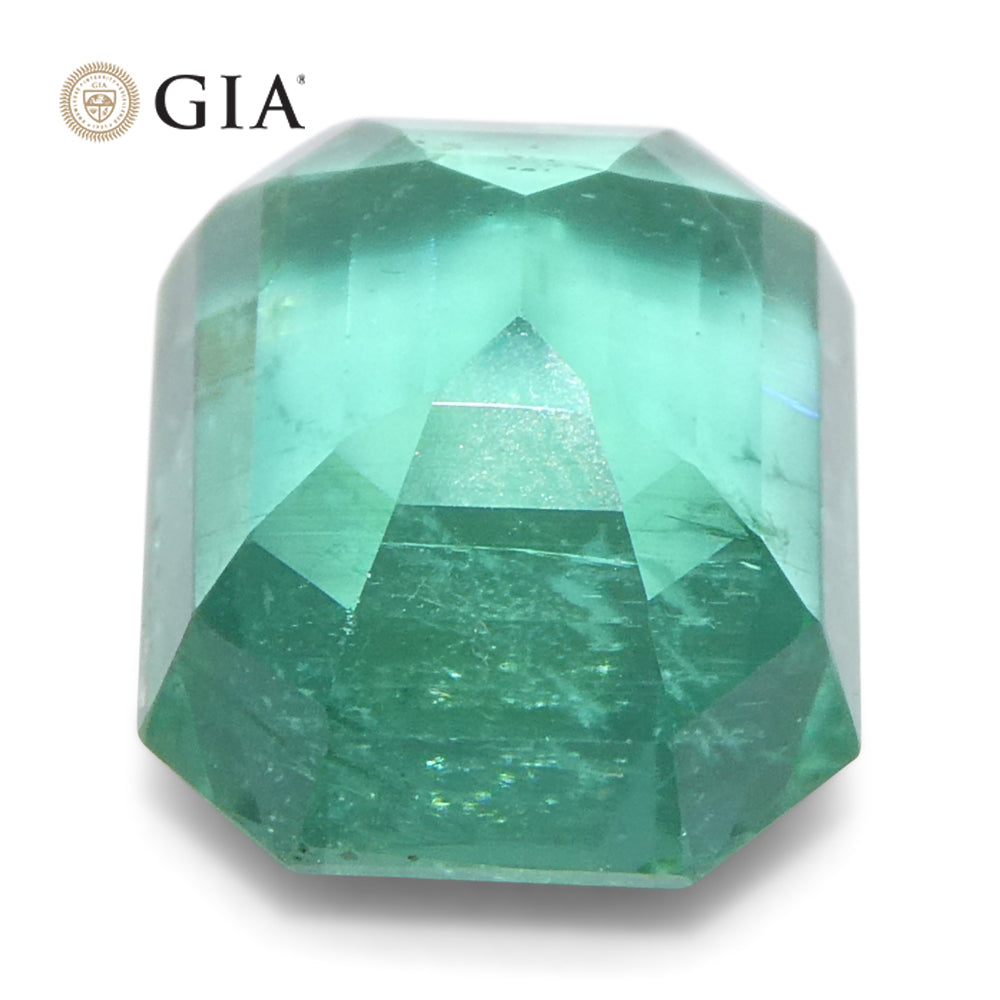 3ct Octagonal/Emerald Cut Green Emerald GIA Certified Zambia (F1) - Skyjems Wholesale Gemstones