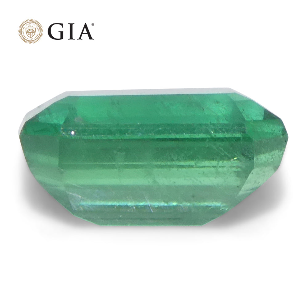 2.11ct Octagonal/Emerald Cut Green Emerald GIA Certified Zambia (F1) - Skyjems Wholesale Gemstones