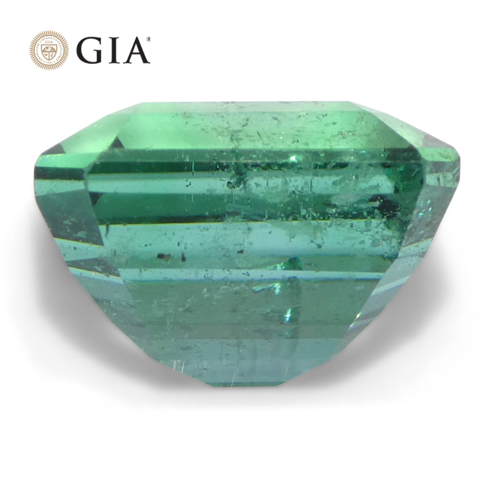 3.76ct Octagonal/Emerald Cut Green Emerald GIA Certified Zambia (F1) - Skyjems Wholesale Gemstones