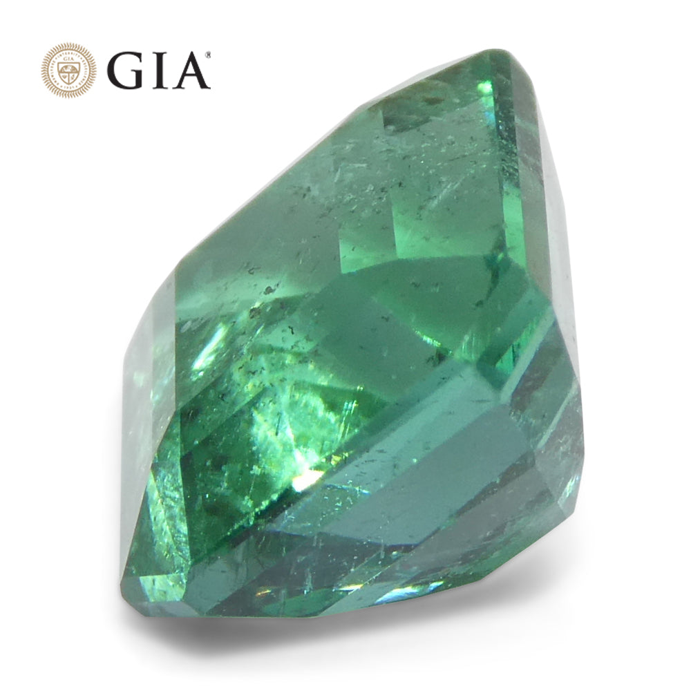 3.76ct Octagonal/Emerald Cut Green Emerald GIA Certified Zambia (F1) - Skyjems Wholesale Gemstones