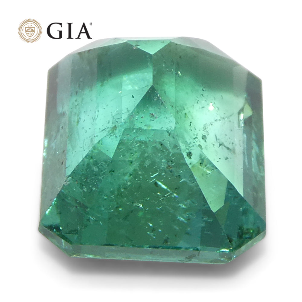 3.76ct Octagonal/Emerald Cut Green Emerald GIA Certified Zambia (F1) - Skyjems Wholesale Gemstones