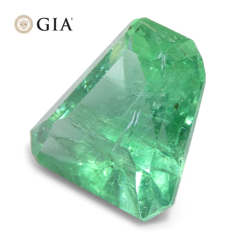 3.06ct Shield Emerald GIA Certified Ethiopian F1/Minor - Skyjems Wholesale Gemstones