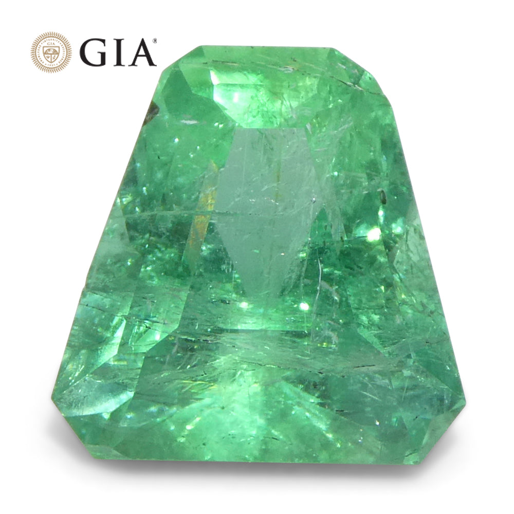3.06ct Shield Emerald GIA Certified Ethiopian F1/Minor - Skyjems Wholesale Gemstones