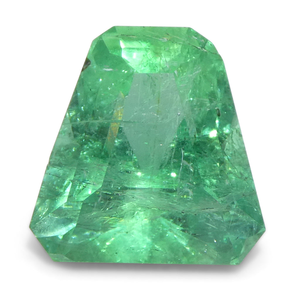 3.06ct Shield Emerald GIA Certified Ethiopian F1/Minor - Skyjems Wholesale Gemstones