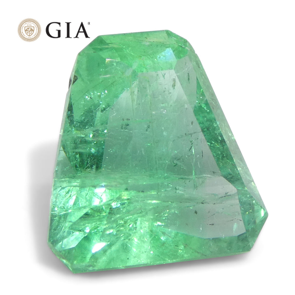 3.06ct Shield Emerald GIA Certified Ethiopian F1/Minor - Skyjems Wholesale Gemstones