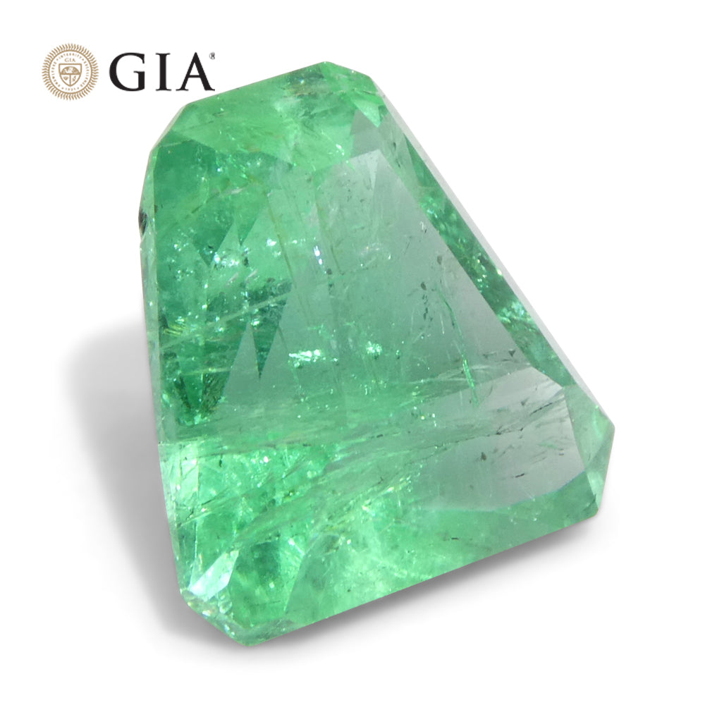 3.06ct Shield Emerald GIA Certified Ethiopian F1/Minor - Skyjems Wholesale Gemstones