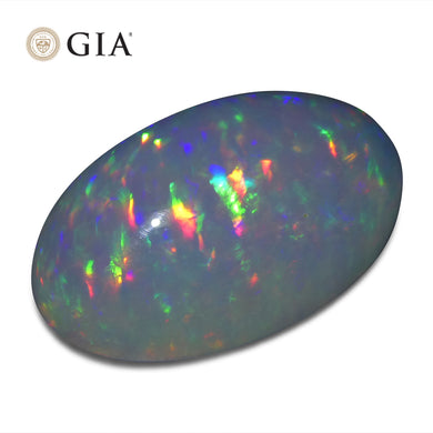 19.34ct Oval White Opal GIA Certified Ethiopia - Skyjems Wholesale Gemstones