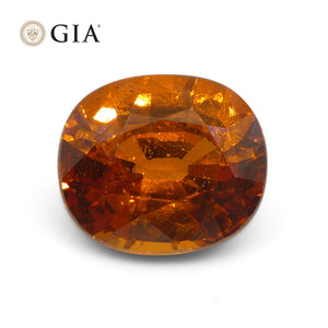 4.65ct Cushion Vivid Fanta/Mandarin Orange Spessartine Garnet GIA Certified - Skyjems Wholesale Gemstones