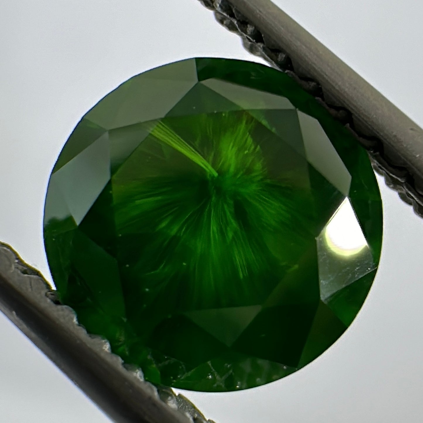 1.44ct Round Vivid Green Demantoid Garnet GIA Certified Russia Unheated - Skyjems Wholesale Gemstones