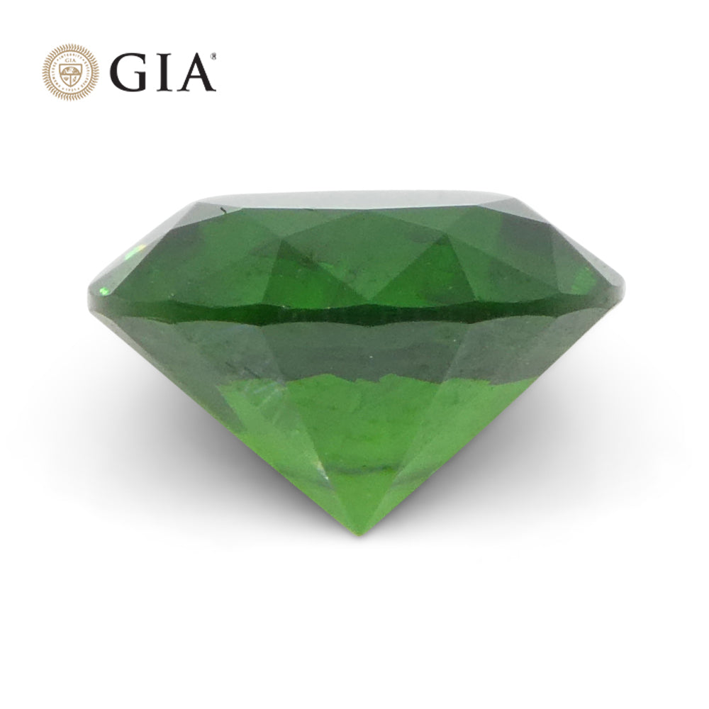 1.44ct Round Vivid Green Demantoid Garnet GIA Certified Russia Unheated - Skyjems Wholesale Gemstones