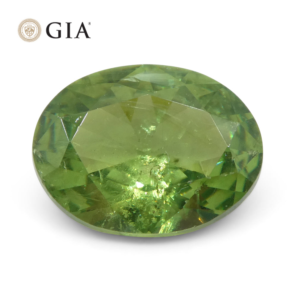 1.91ct Oval Green Demantoid GIA Certified  Unheated - Skyjems Wholesale Gemstones