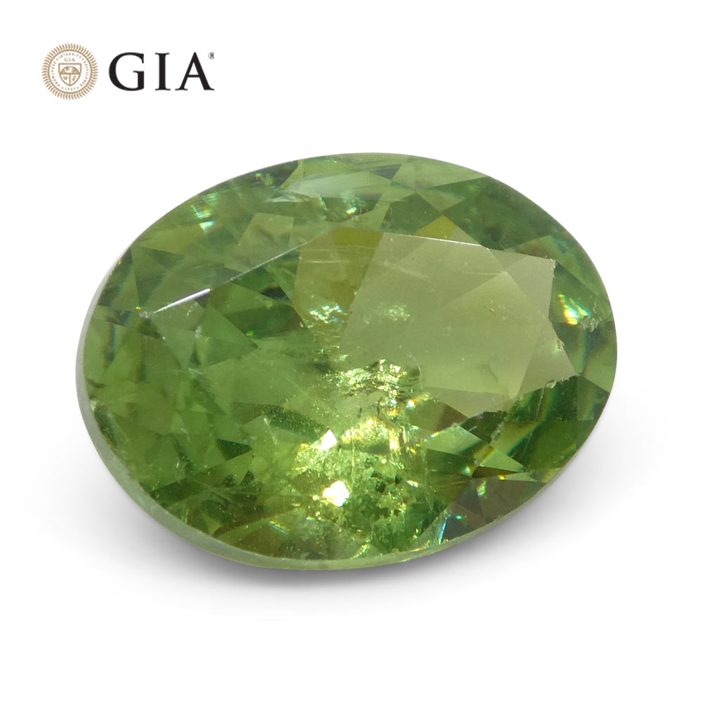 1.91ct Oval Green Demantoid GIA Certified  Unheated - Skyjems Wholesale Gemstones