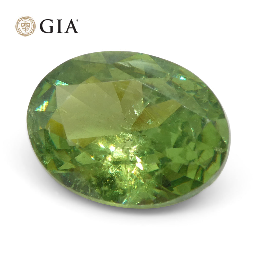 1.91ct Oval Green Demantoid GIA Certified  Unheated - Skyjems Wholesale Gemstones