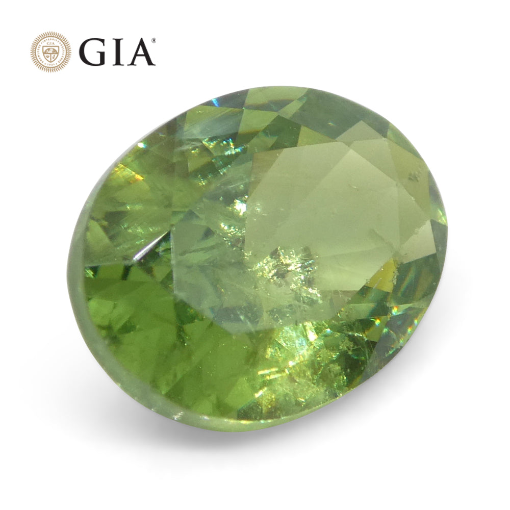 1.91ct Oval Green Demantoid GIA Certified  Unheated - Skyjems Wholesale Gemstones