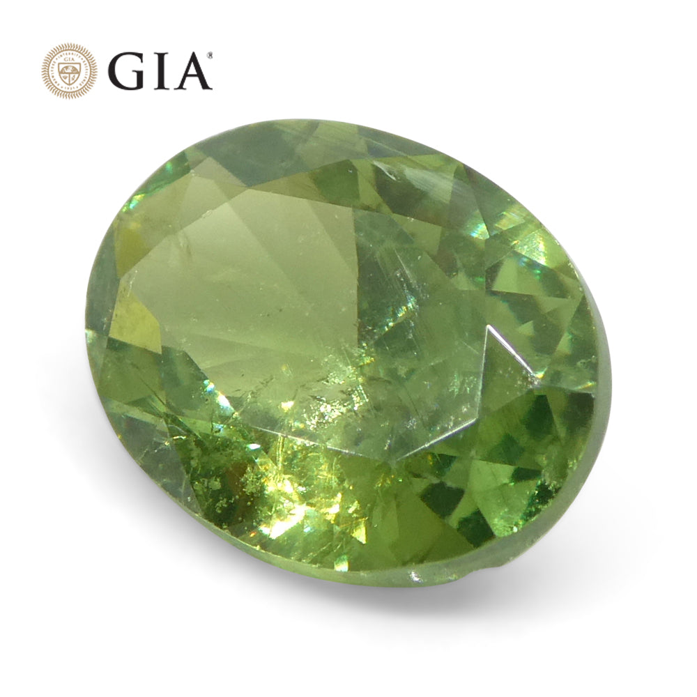 1.91ct Oval Green Demantoid GIA Certified  Unheated - Skyjems Wholesale Gemstones