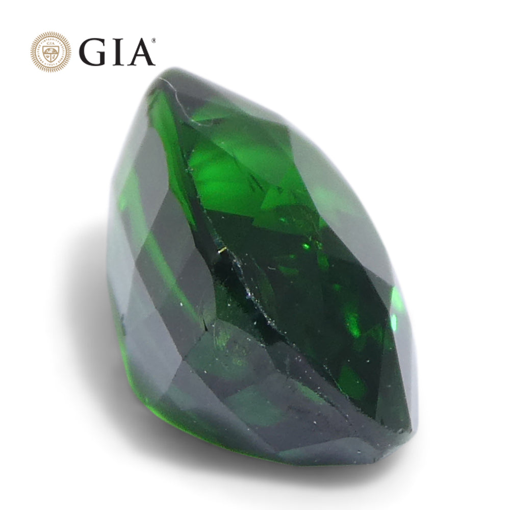 1.76ct Cushion Green Tsavorite Garnet GIA Certified, Unheated